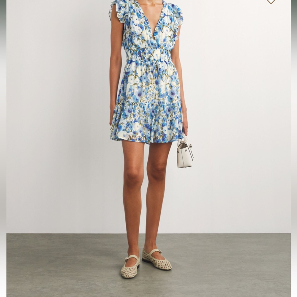 New Season Paige silk crepe Muriel mini dress